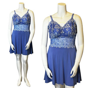Cosabella Savona Curvy Lace Chemise in Cielo Blue | Italy | XL